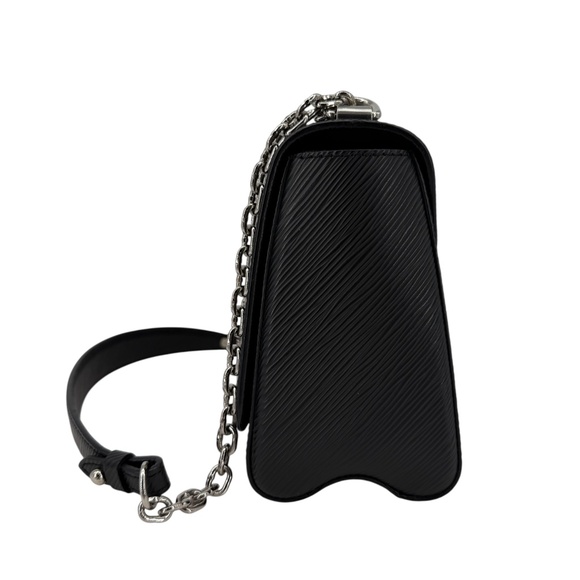 Louis Vuitton Epi Twist MM – Black Noir Crossbody Shoulder Bag with Silver LV - Picture 7 of 13